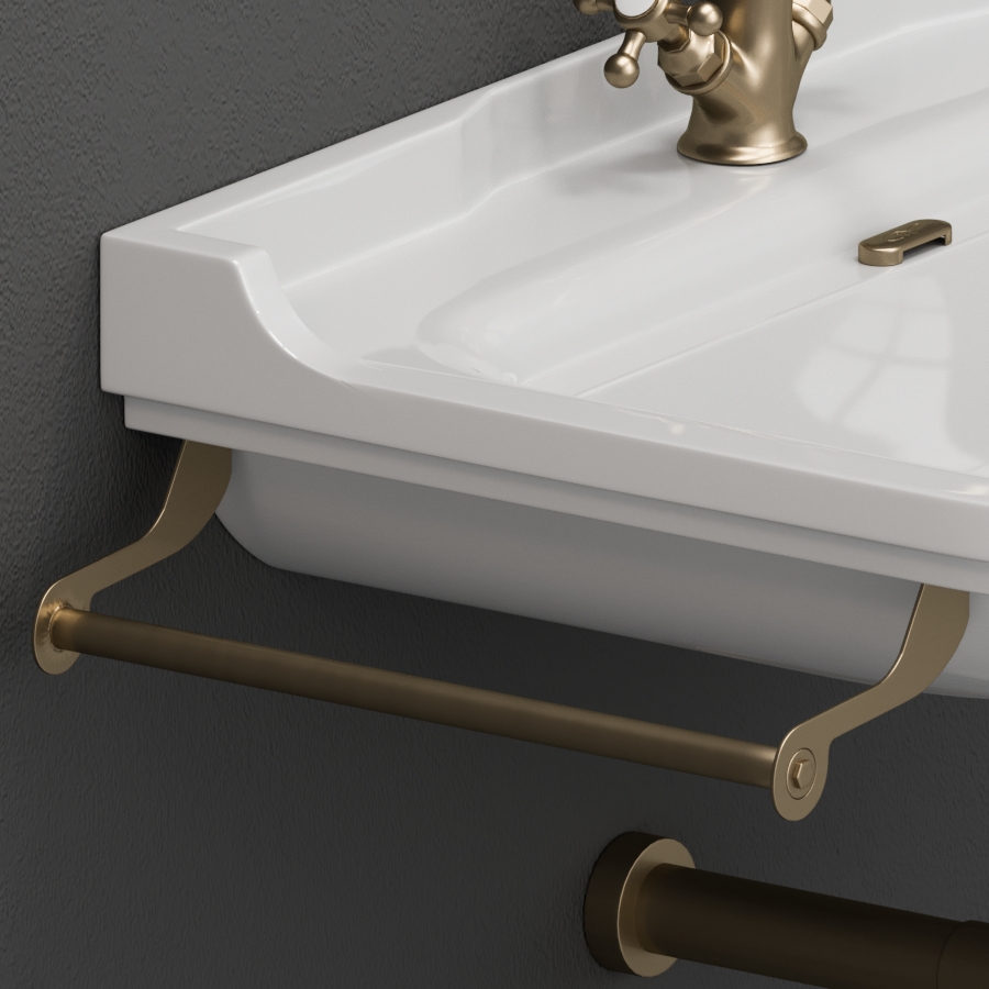 740893 Полотенцедержатель боковой 40 см для умывальников Waldorf, цвет Бронзовый Kerasan Waldorf Италия 