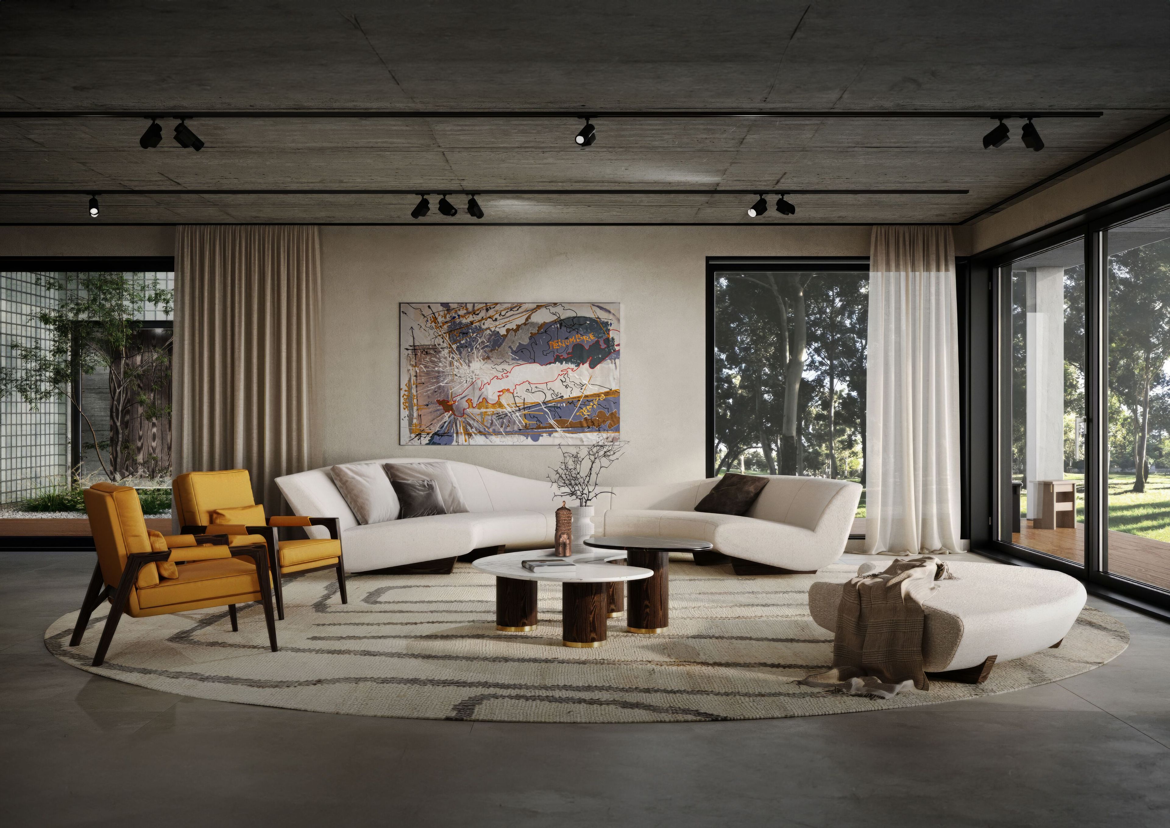 5-местный изогнутый тканевый диван Formitalia Венера ARCH-00036987 - Вид №1