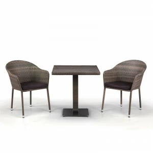 Мебель садовая, столик и кресла серые на 2 персоны Tae AFINA  130550 Серый