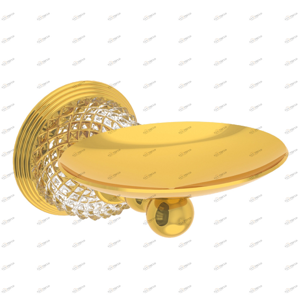 C47-514 C47-514 Мыльница настенная овальная АЛМАЗНЫЙ КУПОЛ Cristal & Bronze DÔME DIAMANT 