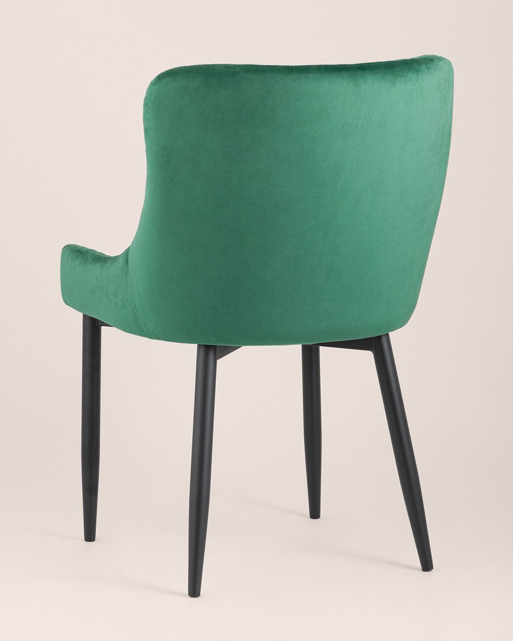 Стул мягкий со спинкой изумрудный с черными металлическими ножками "Ститч" STOOL GROUP ДИЗАЙНЕРСКИЕ 00-3881932 Зеленый  - Вид №2