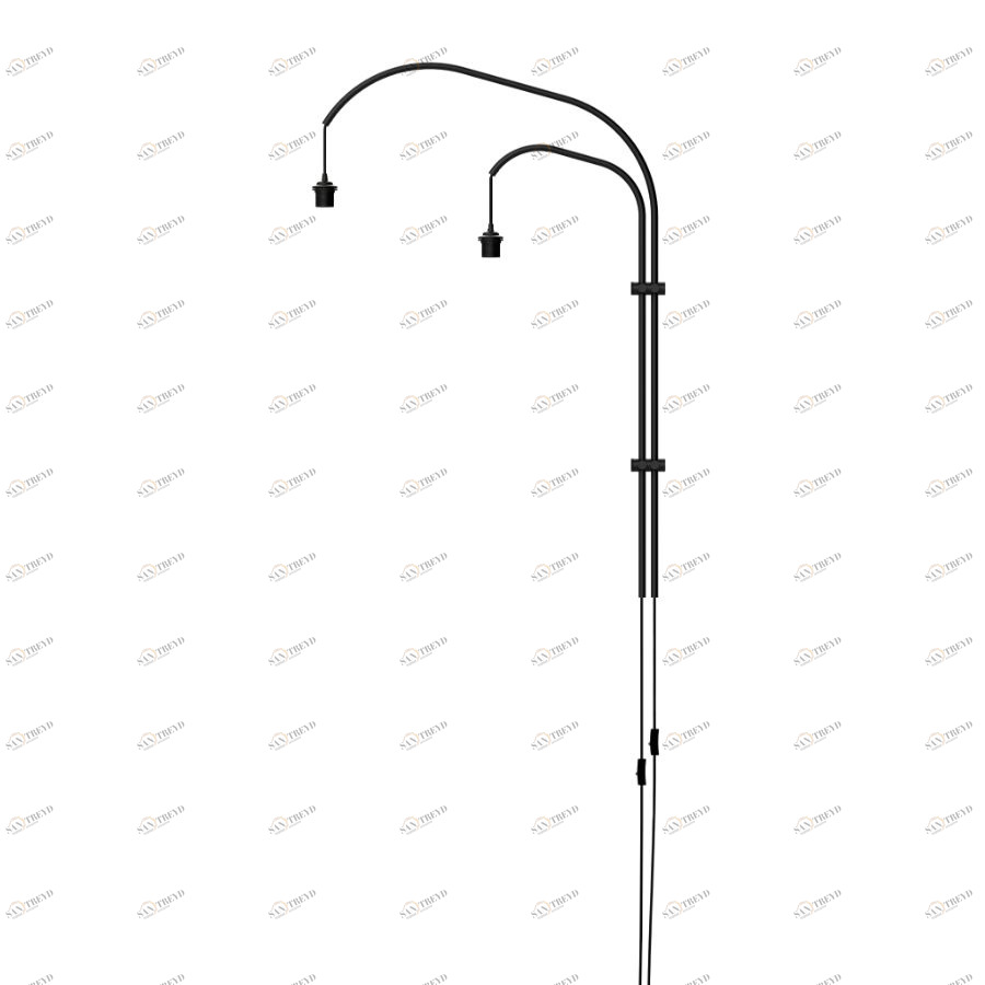 Кронштейн настенный double black (Д-77,7, В-123 см) D1,5 текстильный провод с вилкой UMAGE 4131