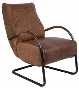 Jess Консольное кожаное кресло с подлокотниками Howard