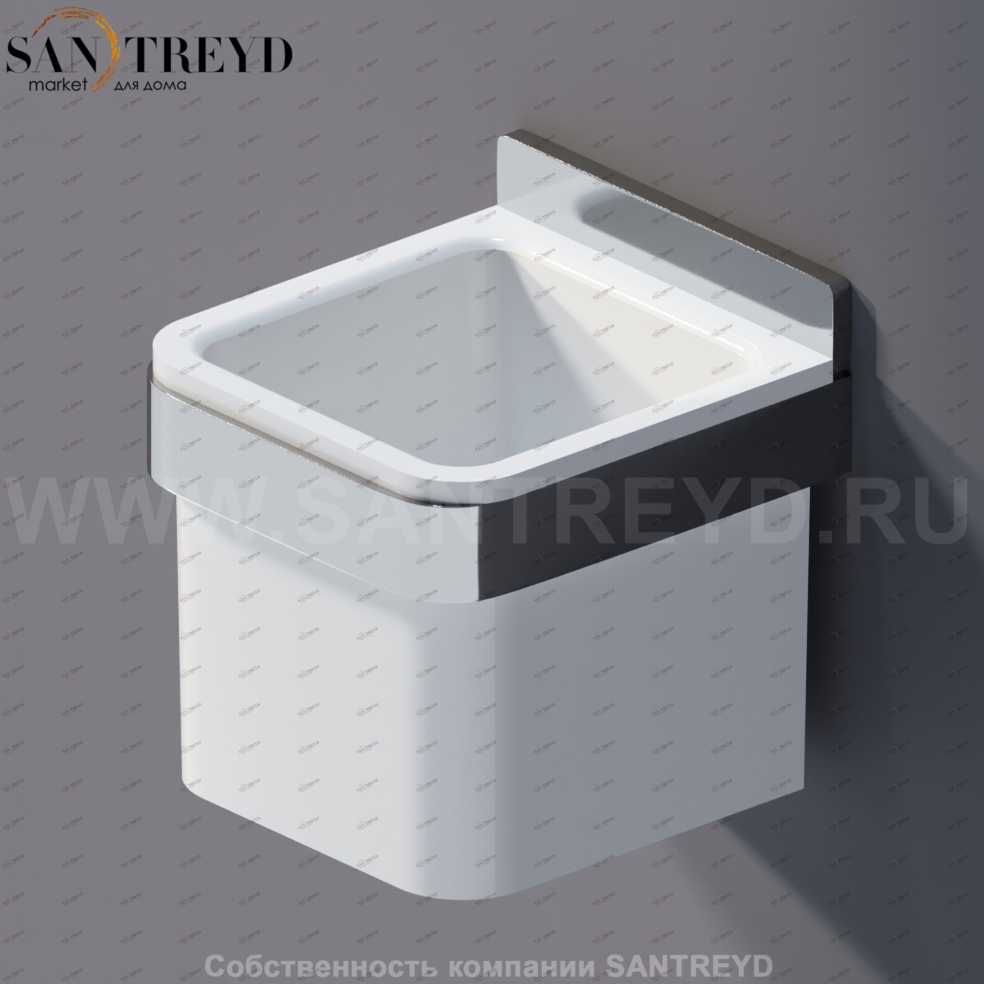 Agape MEMORY Держатель для зубных щеток белый в хромированном каркасе AMEM853AZ