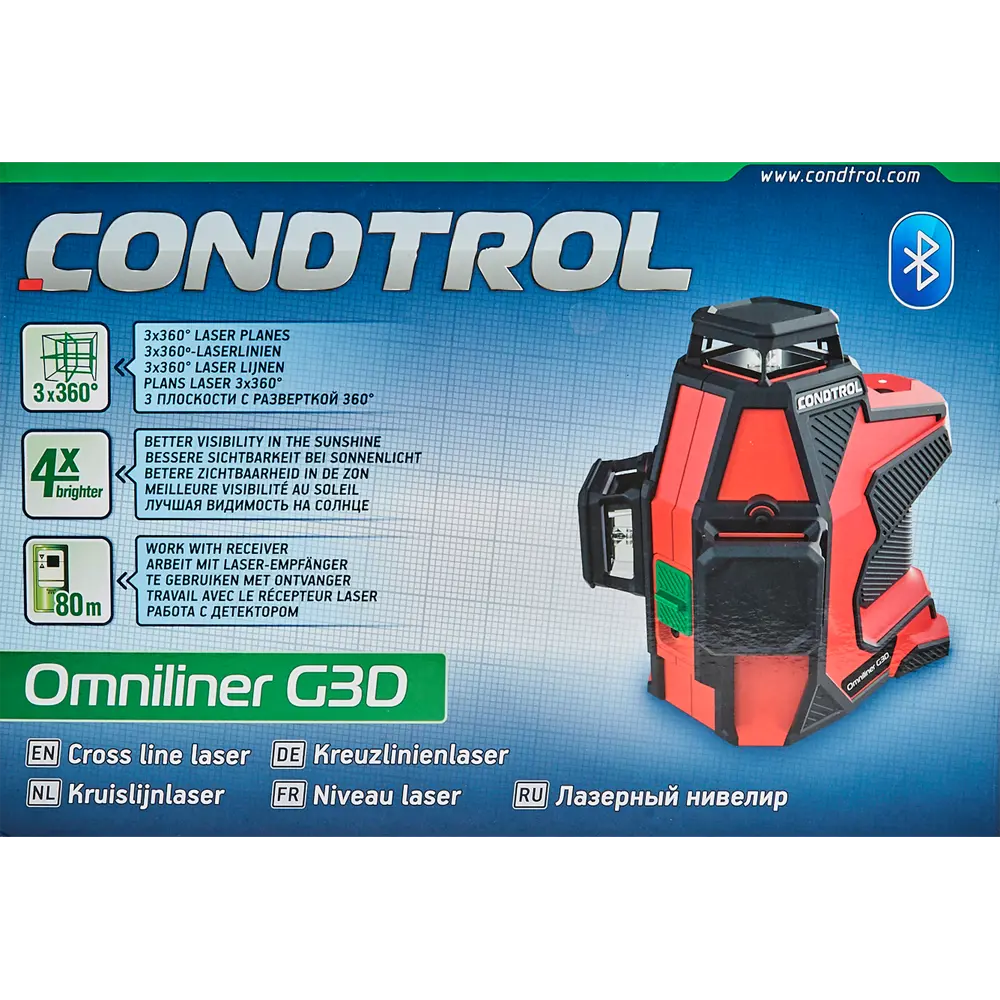 Уровень лазерный Condtrol Omniliner G3D зеленый луч, 50 м 82673426 STLM-2088074  - Вид №7