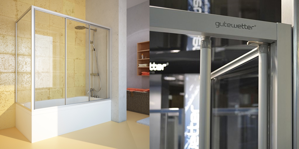 90100X220230GV413A Душевое ограждения на борт вынны GUTEWETTER Германия PRACTIC - Вид №1