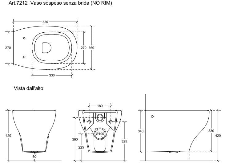 Керамический подвесной туалет Galassia EDEN ARCH-00044280 - Вид №3