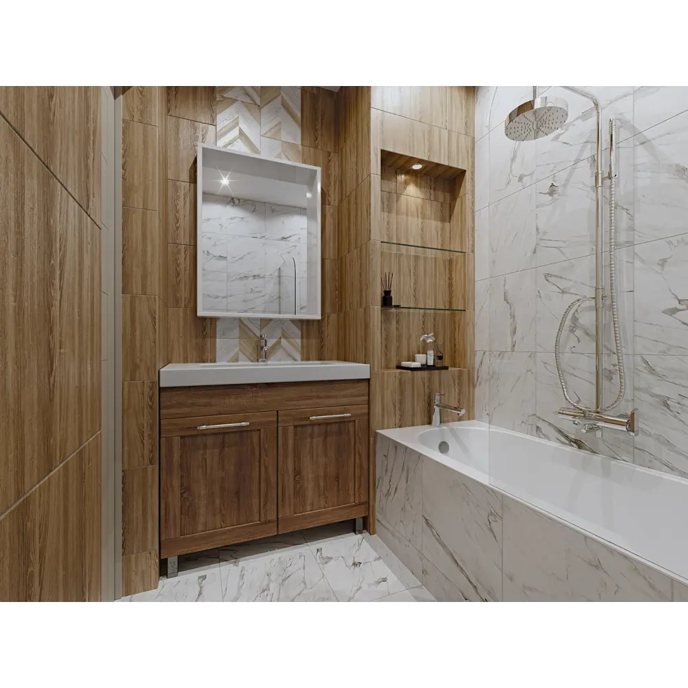 Плитка настенная Wood Natura 25х35 см 1.4 м² цвет бежевый BELANI STLM-2198090 - Вид №3