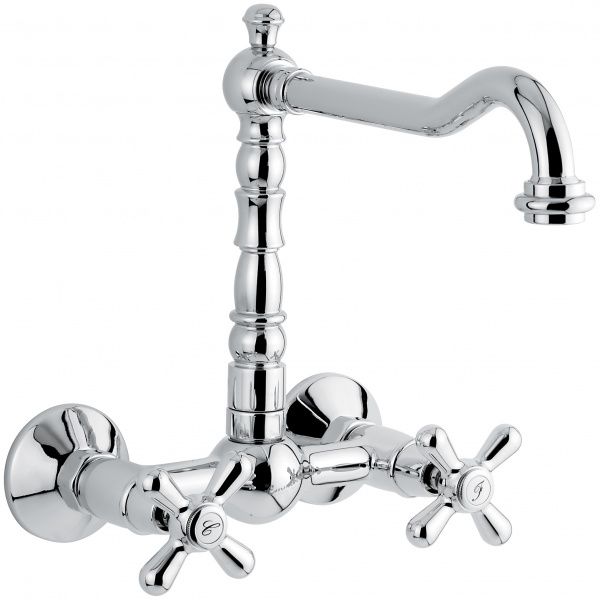 12645BR Настенный смеситель Deco Old для кухни, цвет бронза EMMEVI Decò old