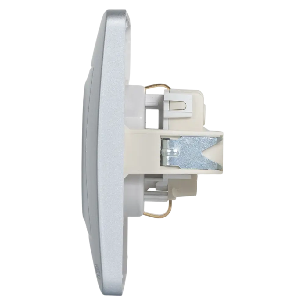 Розетка встраиваемая Systeme Electric Blanca с заземлением цвет алюминий 86728844 STLM-2206719  - Вид №3