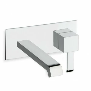 CRIQM256 Смеситель для раковины настенный REGULAR внешние части для CRICS200 (правая сторона) - CRICS201 (левая сторона) со сливом 1 "1/4 Up & Down и металлической пластиной Cristina Rubinetterie