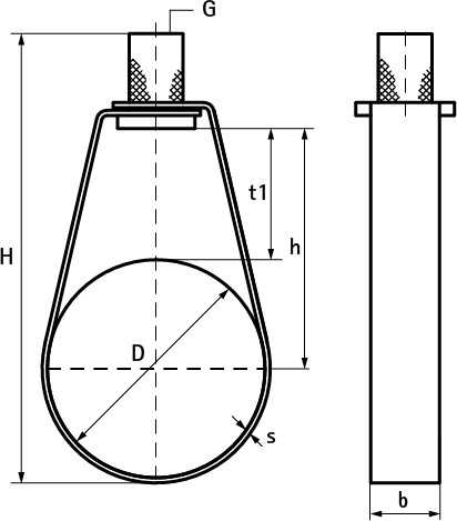 4535076 Крепление для труб  BIS Спринклерные петлевые хомуты TA41 для спринклерных труб WALRAVEN  - Вид №1