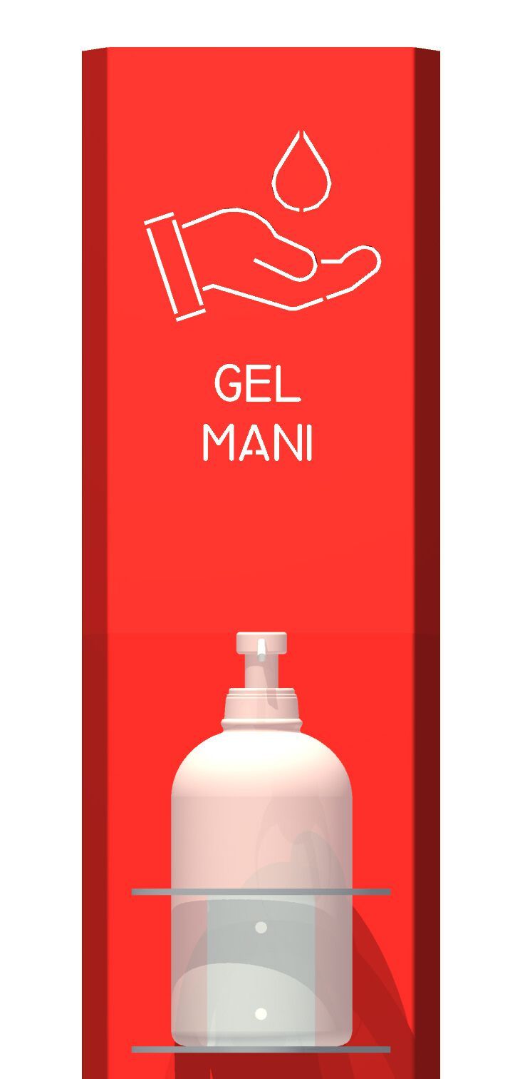 Металлический дезинфицирующий дозатор геля CITYSì SANIF ARCH-00095780 - Вид №6