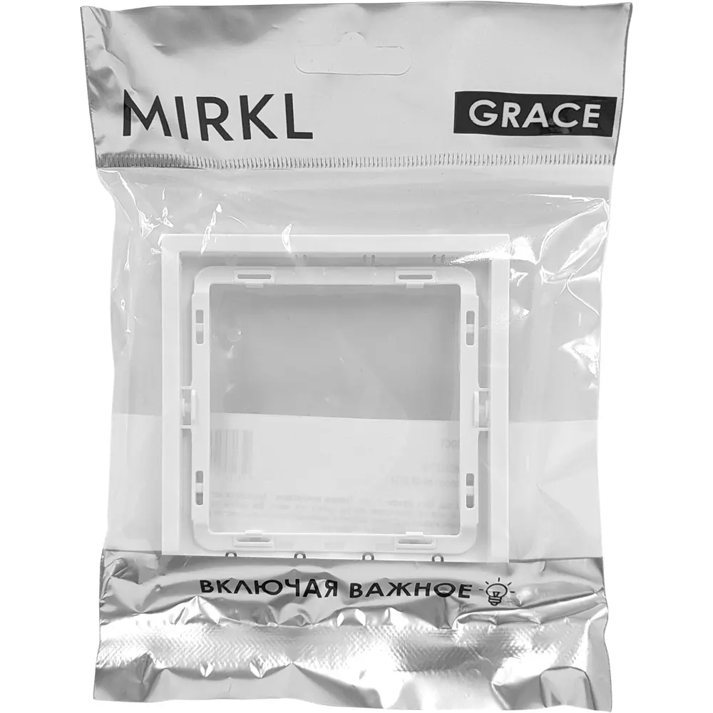 Рамка для розеток MIRKL Grace 1 пост белая 89393859 STLM-1438408 - Вид №4