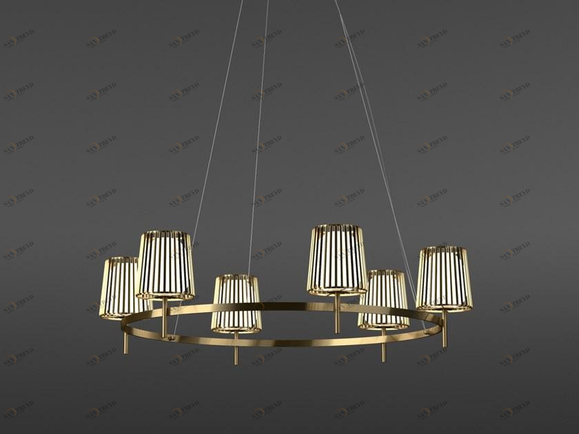 Quasar Подвесной светильник непрямого света из латуни Julia sun-id-1490538