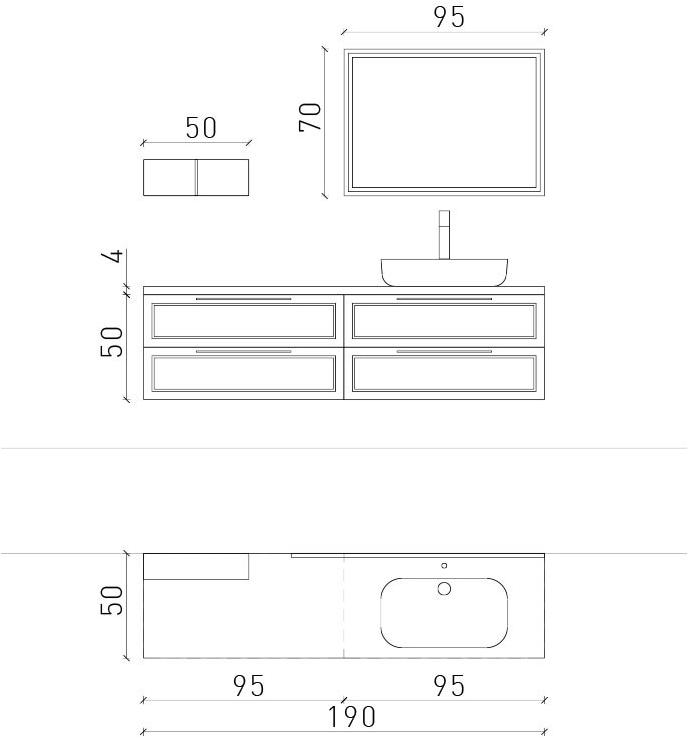 Archeda Тумба под умывальник из лакированной древесины одинарная Seta sun-id-1486302 - Вид №5