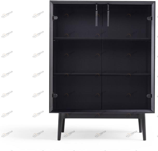 AMURA Комод из дерева и стекла с распашными дверцами Theo Am009.474