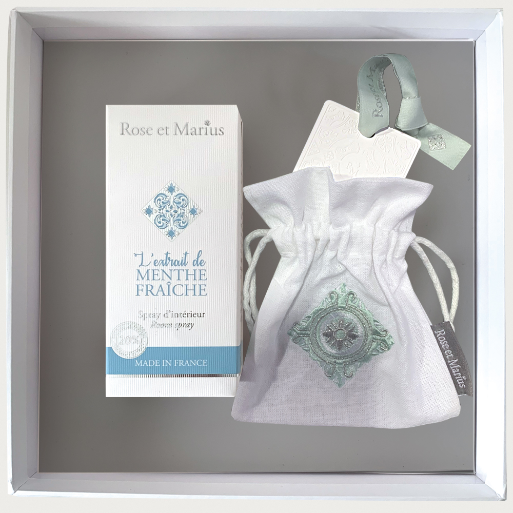 CAR-MF Набор спрей парфюмированный 100 мл , диффузор керамический, подарочная коробка Rose&Marius Santreyd 