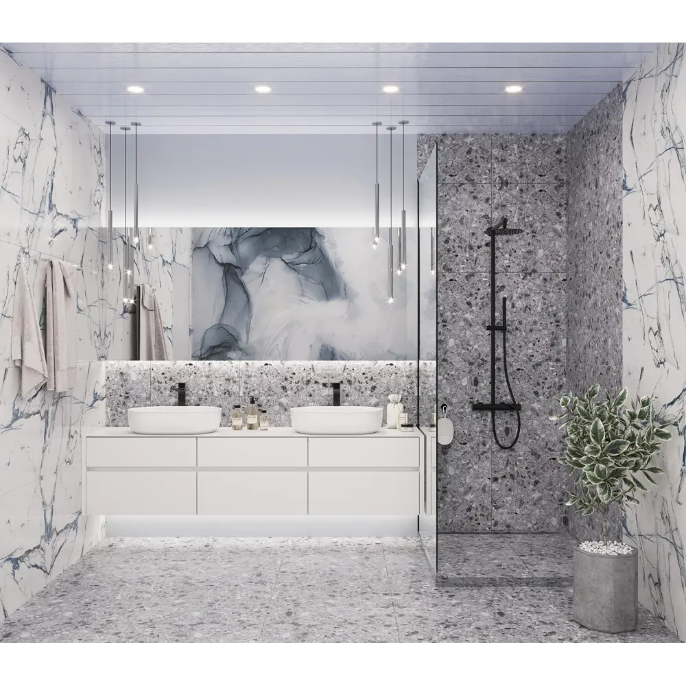 DEKOR PANEL Софитто: Голубая глянцевая панель для стен и потолков 82540424 STLM-0029339 - Вид №3