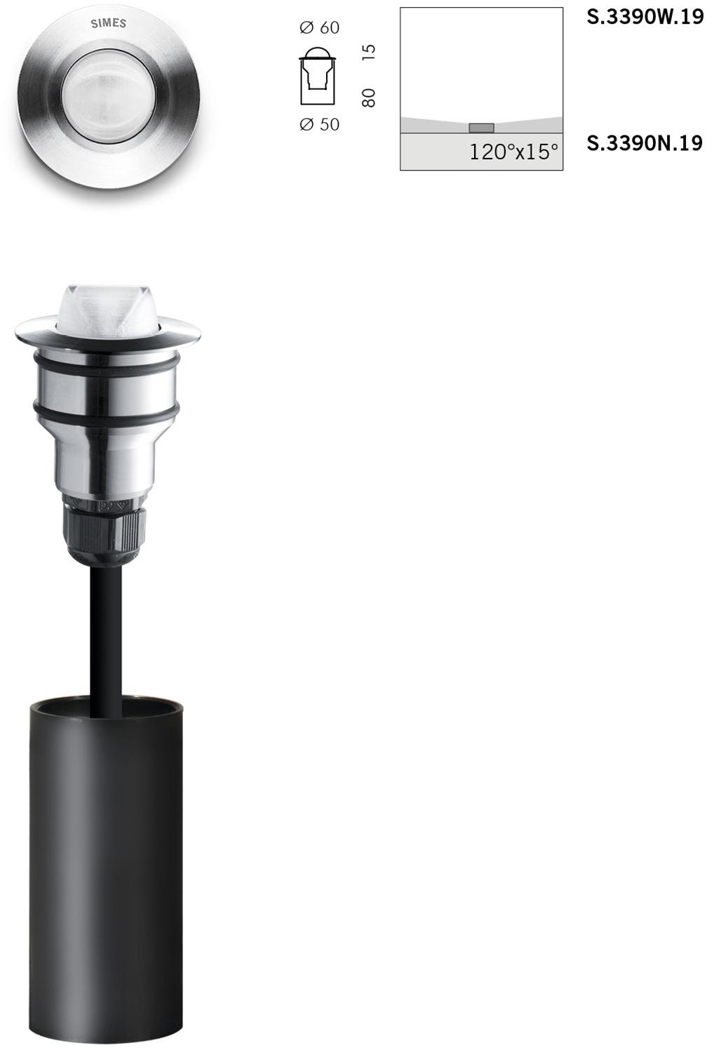 SIMES Встраиваемый алюминиевый светодиодный уличный светильник Nanoled sun-id-1400818 - Вид №3