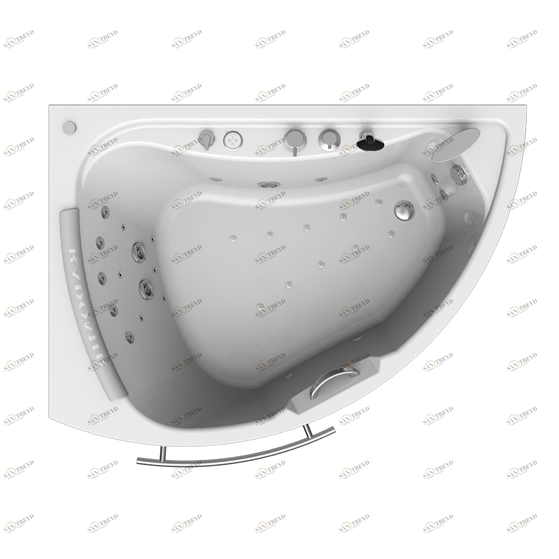 Гидромассаж "Специальный Chrome" на ванну Альбена (двигатель 1500 Вт, система "Turbo-pool", миниджет Релакс - 8 шт., джет Релакс - 9 шт., джет Линц, Магнус - 2 шт.) Radomir 1-65-2-0-4-015