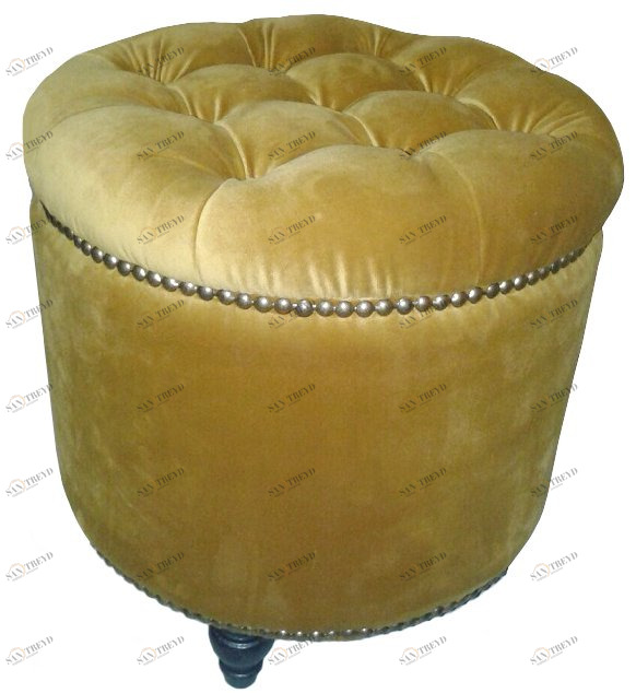 Пуф круглый MODENA GOLDEN LIGHT золотой PUSHA ДИЗАЙНЕРСКИЕ, PUSHA 061327 Золотой 