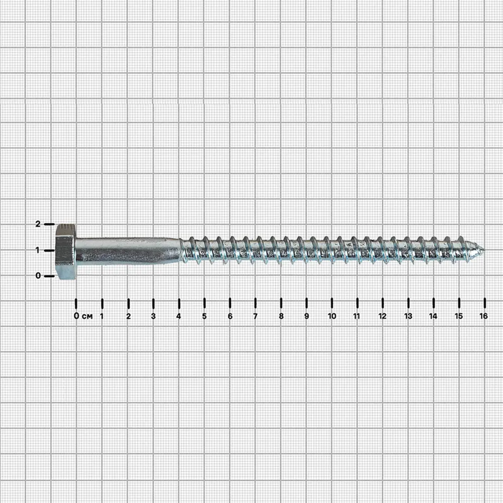 Болт сантехнический DILWIS оцинкованный 10×160 мм с шестигранным шлицем 89384860 STLM-1574440 - Вид №2