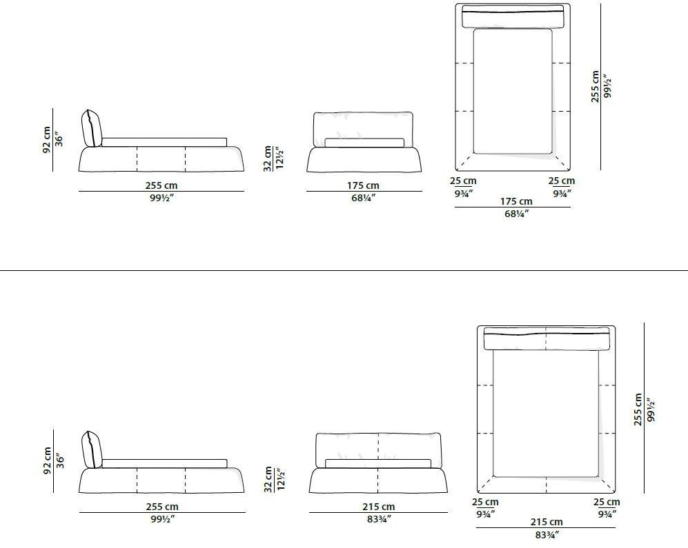 BAXTER Кровать из мягкой кожи sun-id-1366094 - Вид №10
