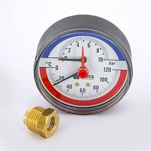 Термоманометр аксиальный F+R818 1/2" 10 бар 120° WATTS