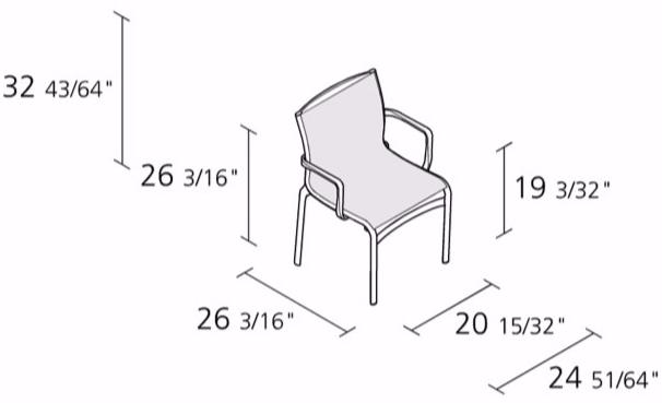 Alias Стул из сетки с подлокотниками Frame xl sun-id-1370487 - Вид №1