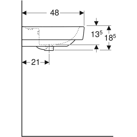 501.729.00.1 Накладная раковина Geberit Renova Plan Geberit  - Вид №45