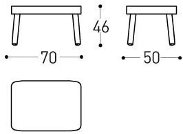Varaschin Прямоугольный садовый пуф из ткани Emma 236p - Вид №4