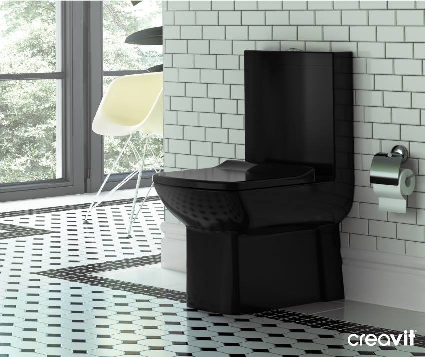 LR360-00SI00E-0000 LARA Унитаз с биде к стене Черный Creavit Lara - Вид №2
