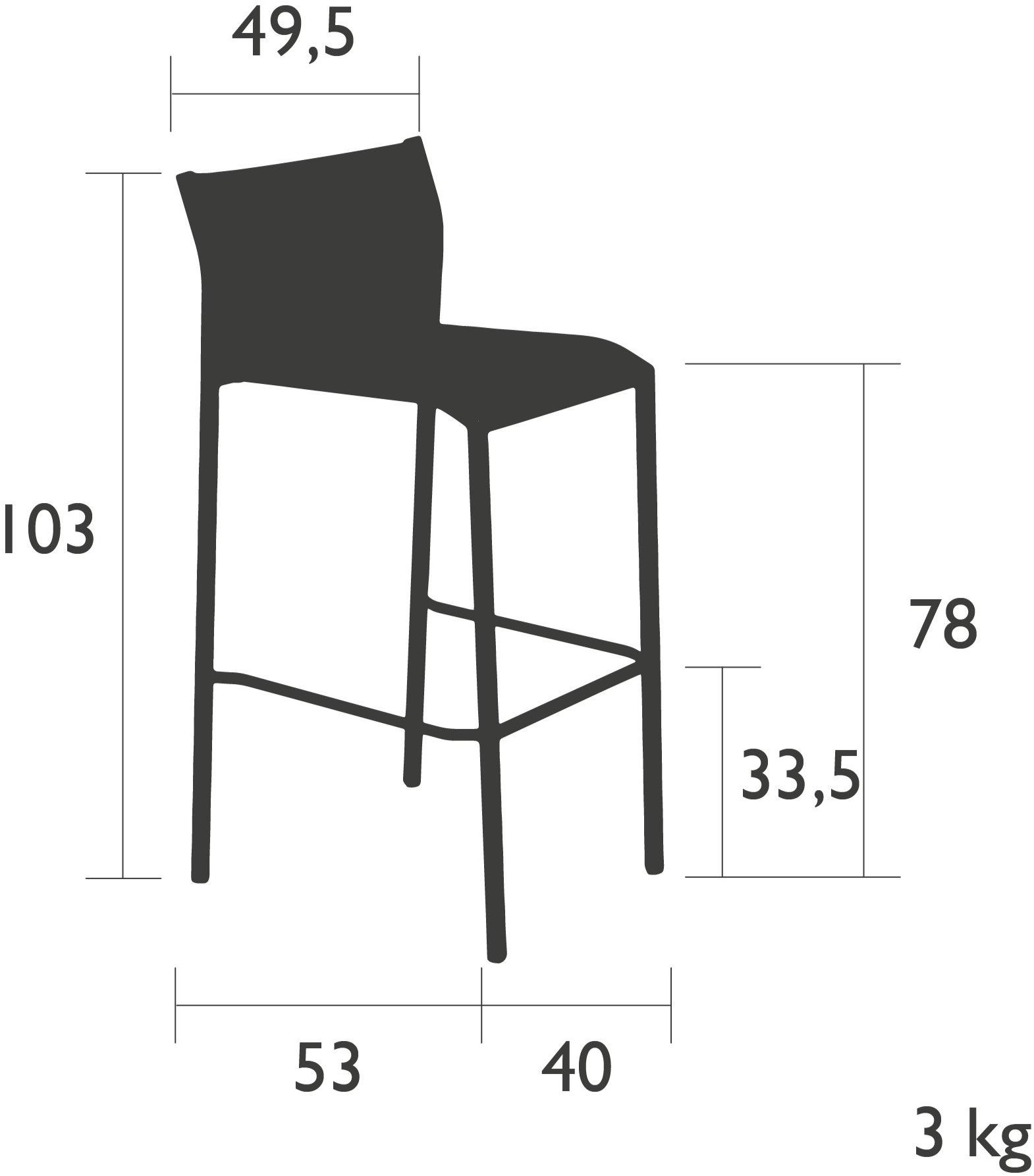 Fermob Высокий штабелируемый садовый стул Cadiz 8703 - Вид №3