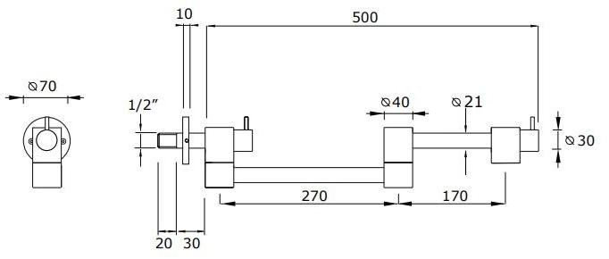 MINA Профессиональный настенный смеситель для кухни из нержавеющей стали Pot filler 9600 - Вид №4