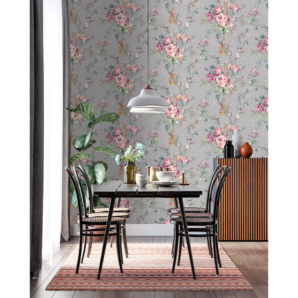 Обои флизелиновые Startdeco Полина серые 1.06 м 989217 STLM-2012754 - Вид №3