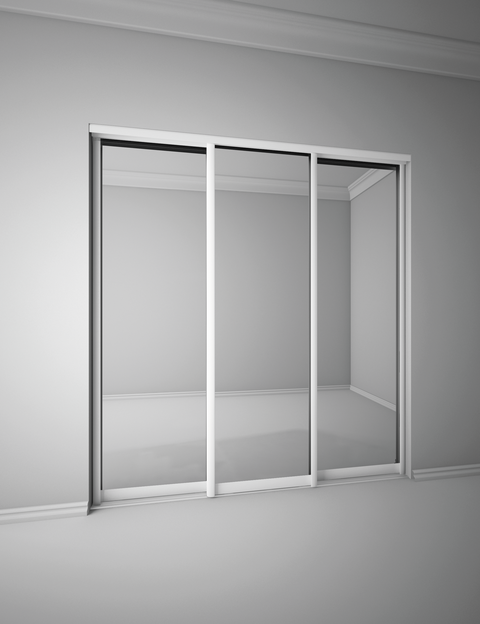 Дверь-купе Spaceo с зеркалом 2255×604 мм белый Santreyd 82362535 STLM-0025481 - Вид №4