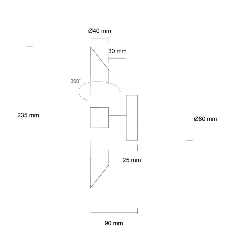 Бетонный настенный светильник с фиксированной рукояткой In Stock Urbi et Orbi ARCH-00032585 - Вид №2