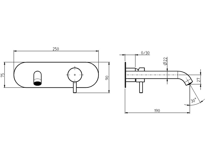 Настенный однорычажный смеситель для раковины Rubinetterie Frattini Pepe XL ARCH-00128393 - Вид №33