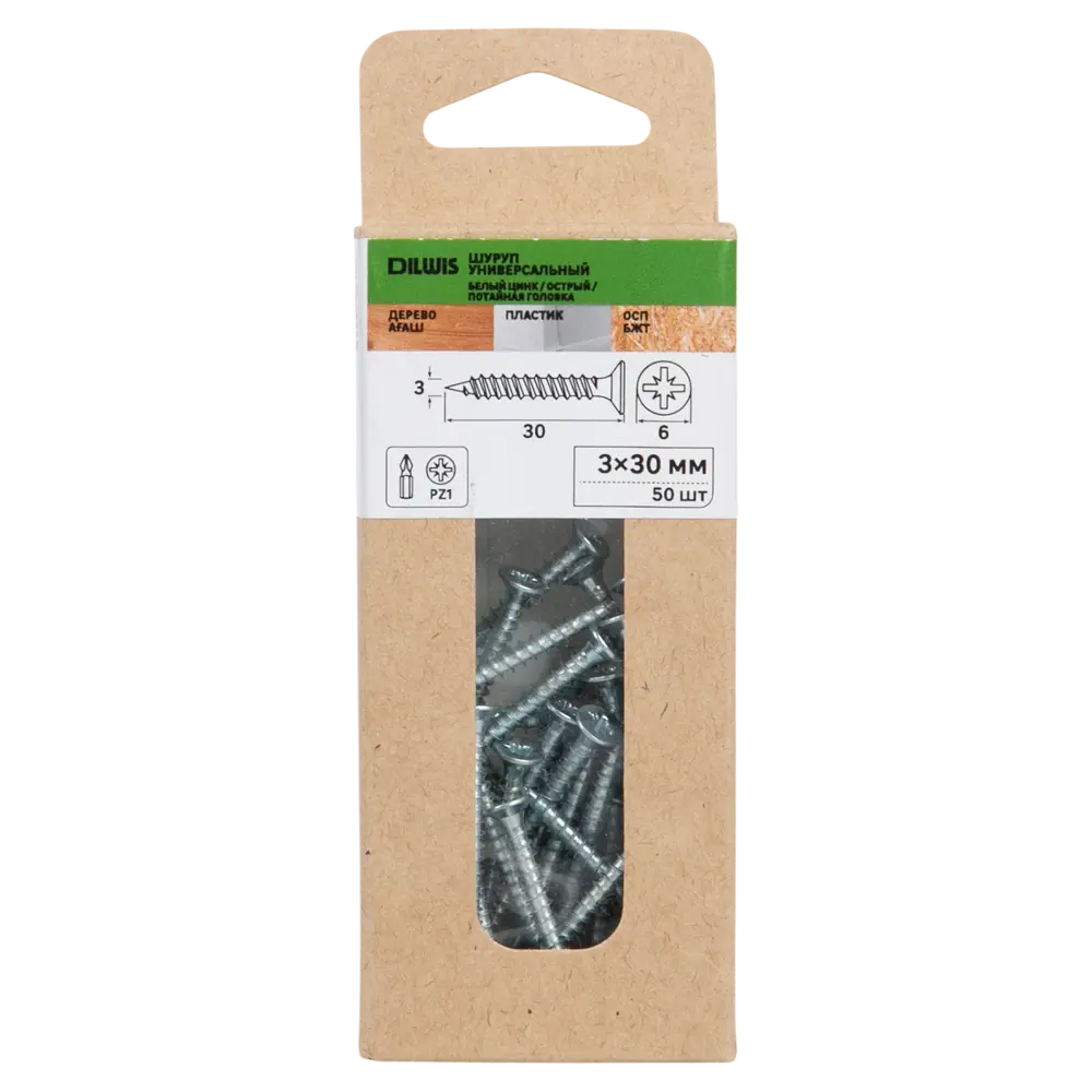 Универсальные саморезы Dilwis 3x30 мм с антикоррозийным покрытием 89386284 STLM-1575857 - Вид №3
