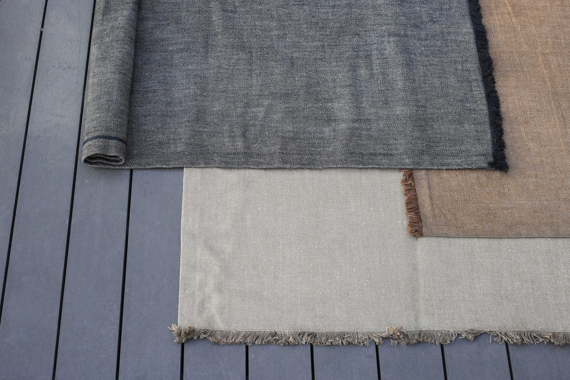 Льняной ковер (серо-коричневый) Stellar Works LI-R002-S/L (Taupe)  - Вид №5