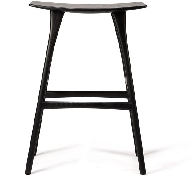 Ethnicraft Табурет из тикового дерева с подставкой для ног  53034/53041  - Вид №4