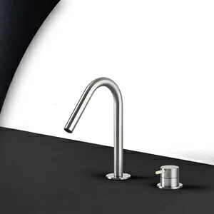 Смеситель для раковины сталь матовая с серой ручкой Toki Radomonte TKI30SCIL29