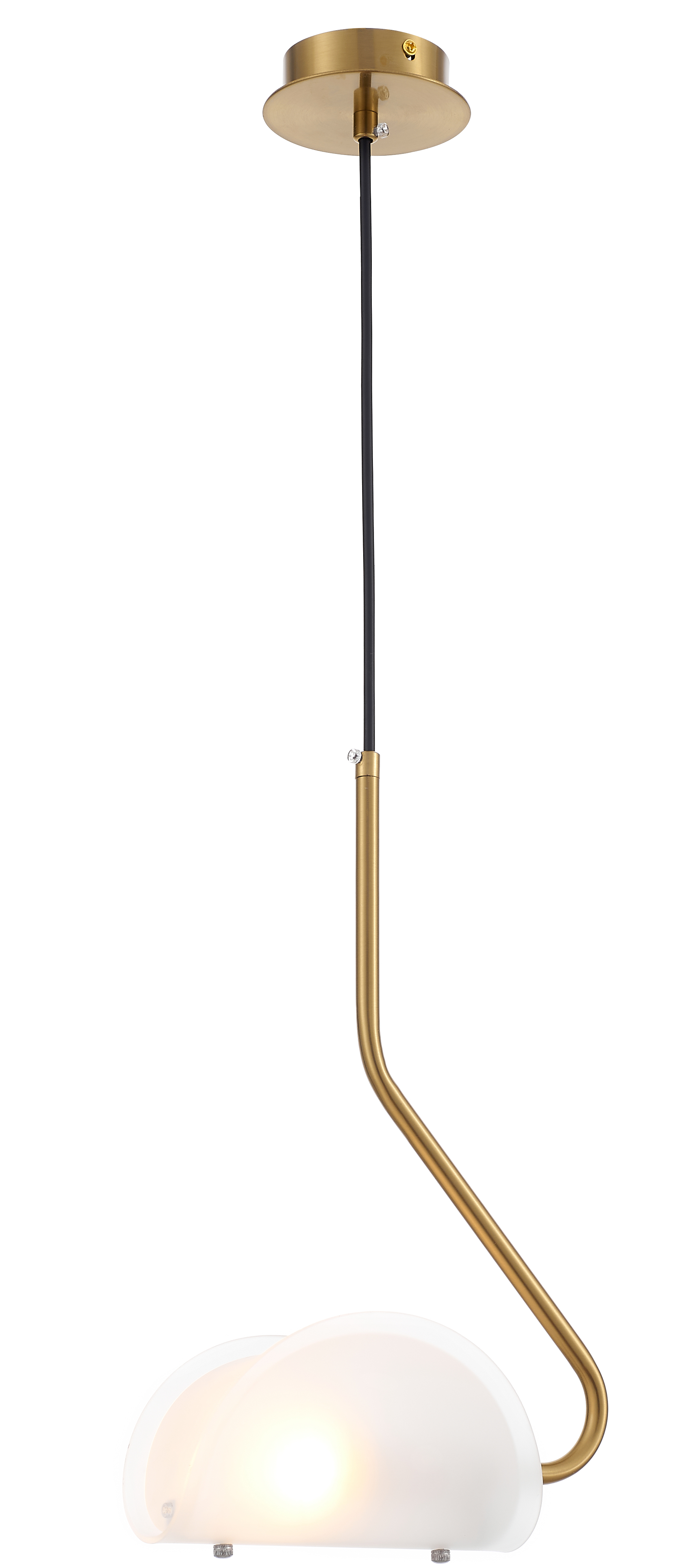 Подвесной светильник Freya Mallow с матовой медной основой и стеклянным плафоном 86463972 STLM-0069002