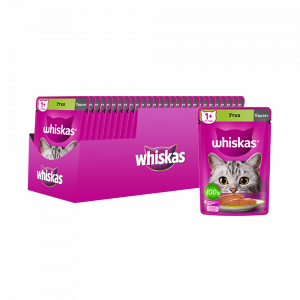 ПР0059369*24 Корм для кошек утка паштет пауч 75г (упаковка - 24 шт) WHISKAS
