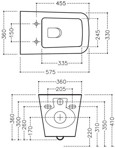 ARS-WHT-39951 Подвесной унитаз Jaquar Aria Santreyd - Вид №1