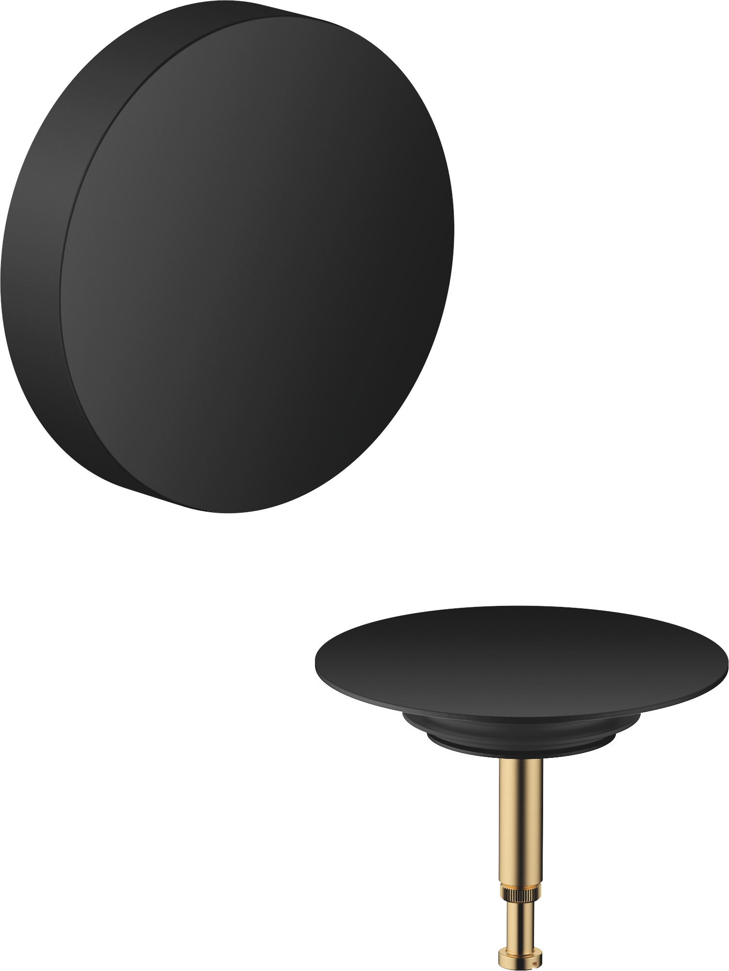 Излив для ванны со сливом и переливом - Matte Black