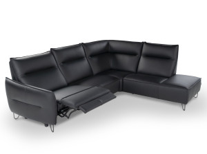 Кожаный угловой модульный диван