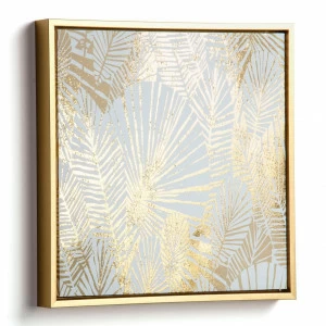 Картина на холсте 40х40 см "Золотые листья" Ibisco от La Forma LA FORMA IBISCO 343082 Бежевый;белый;золото