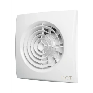 Вентилятор осевой вытяжной Diciti Aura 4C D100 мм 25 дБ 90 м3/ч обратный клапан цвет белый